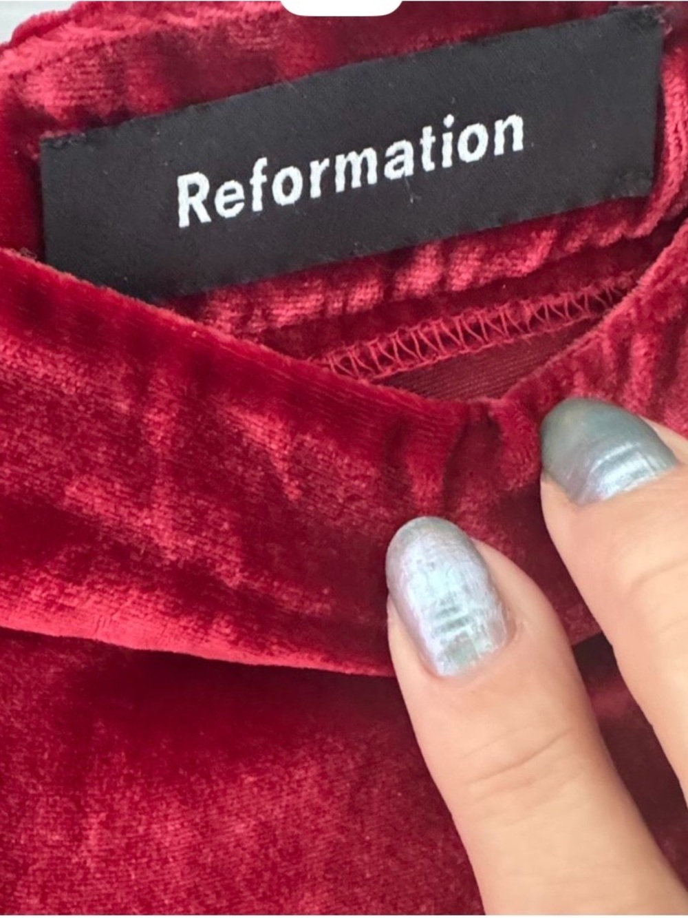 Reformation velvet pants